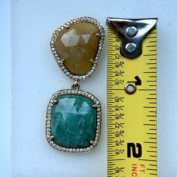 Sliced Sapphires Drop Earrings by Susan Hanover - Picture 10 of 13